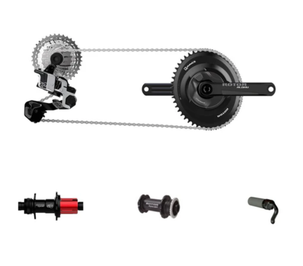 Rotor Groupe - 1x13 Time Trial CLM Triathlon Shifting Set - Black (Inclus Dérailleur, Levier shifter, Cassette, ..)