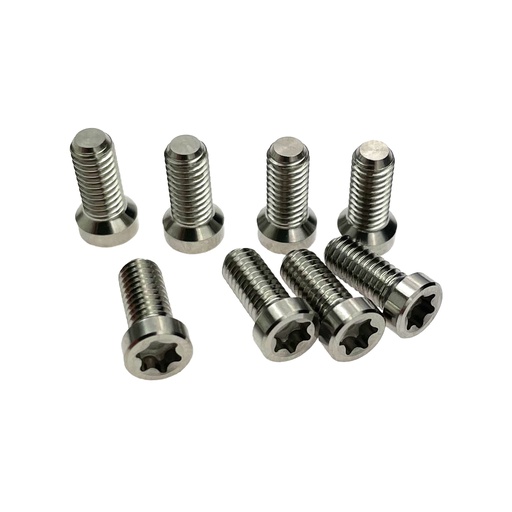 [5908374275978] ALUGEAR - Kit de vis Titane M4x8mm pour pédalier 8 trous (Sram/Alugear)